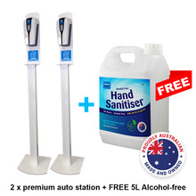Load image into Gallery viewer, 2 x Premium Auto Station + FREE 5L Alcohol-Free Hand Sanitiser
