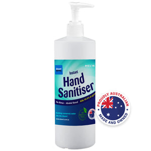 Instant Hand Sanitiser 4 x 500ml Bottle with Pump